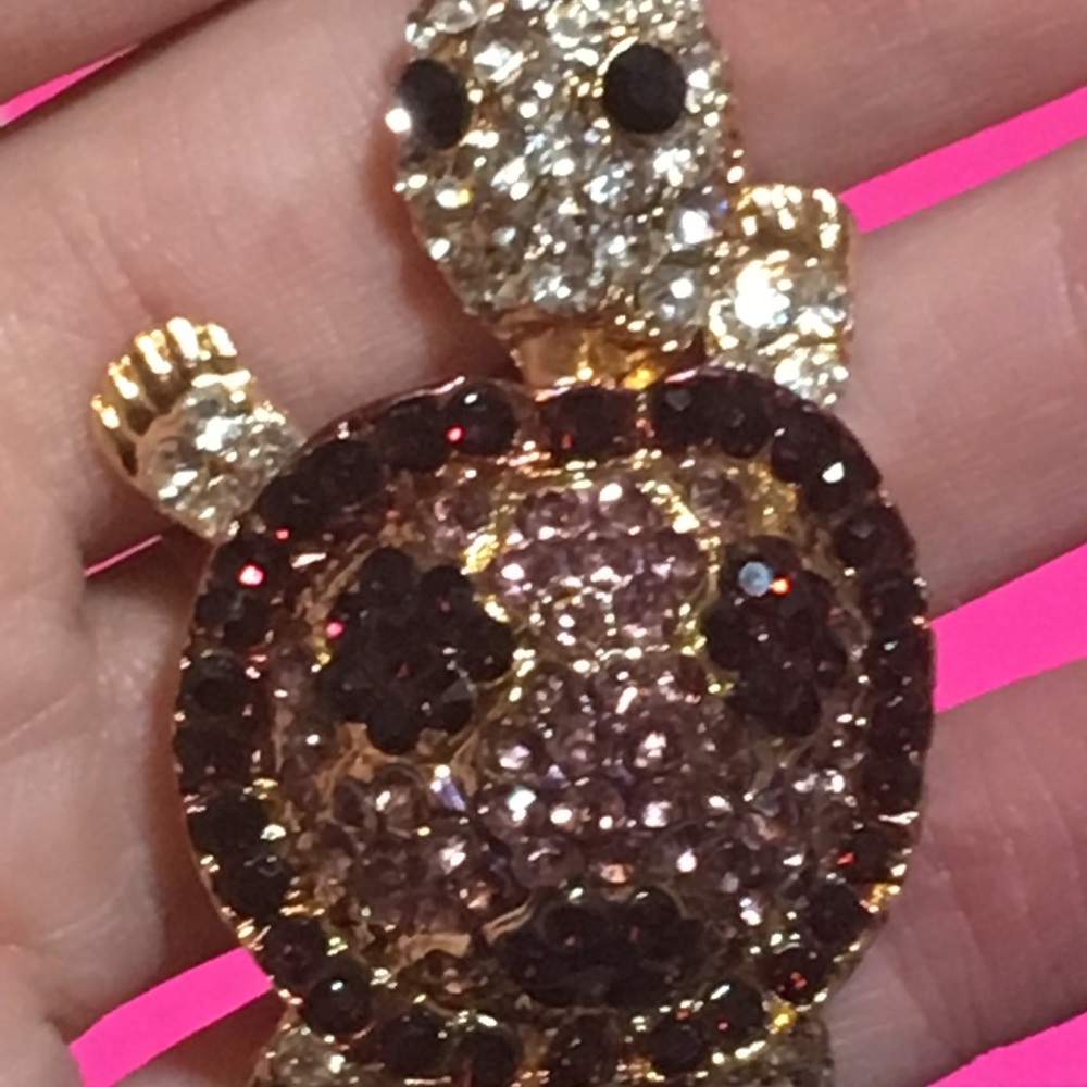 SOLD OUT! Tortoise Rhinestone/crystal Keychain - Picture 6 of 8